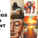 easy things to paint on canvas