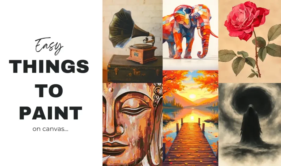 easy things to paint on canvas