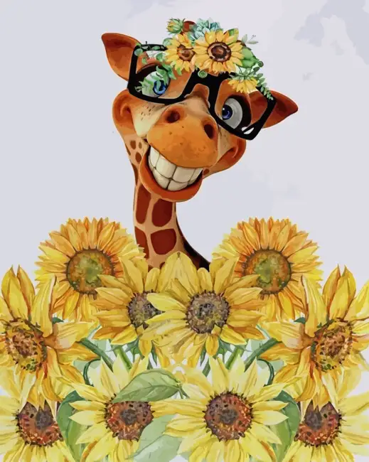 Sunflowers giraffe