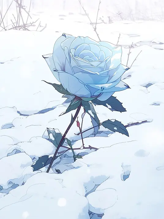 Frozen rose