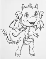 cute little dragon drawing easy