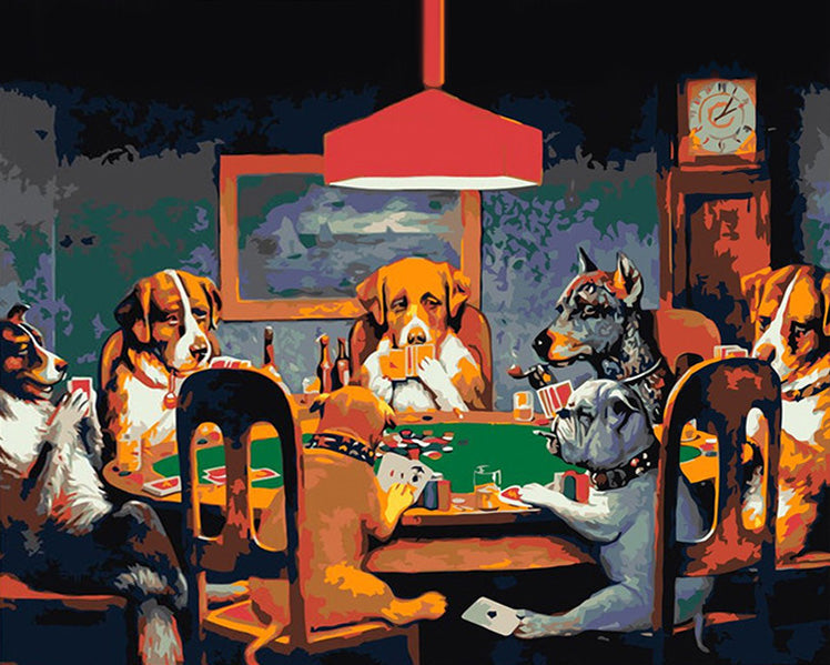 Dogs Play Cards