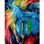 Colorful abstract horse