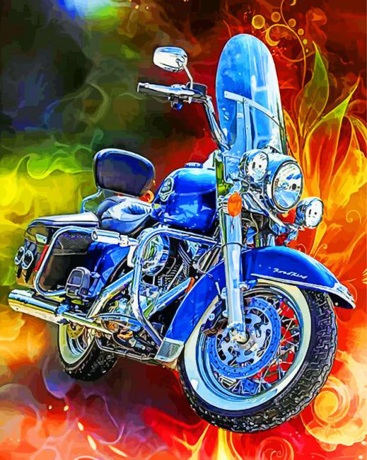 Blue motorcycle