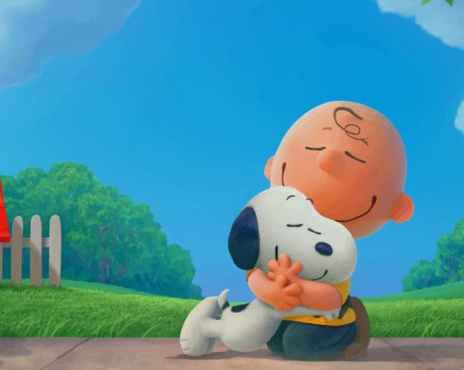 The peanuts snoopy and charlie