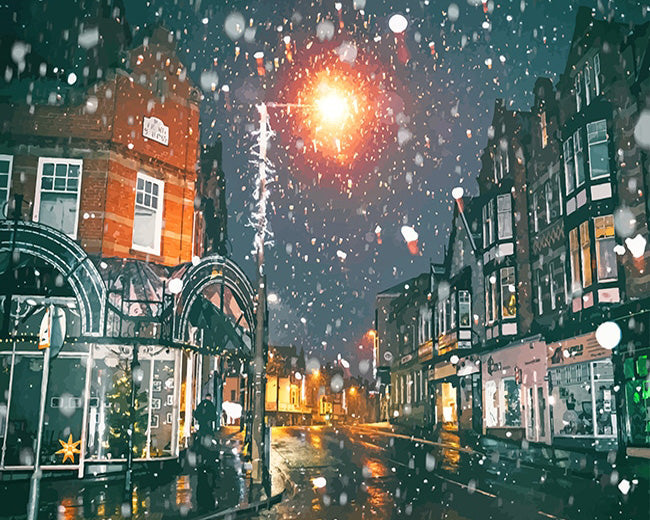 Rain of snow in town