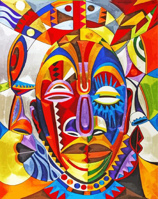 African abstract face