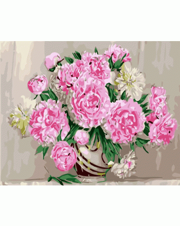 PIPISKY Paint by Numbers Kit for Adults Flowers,Flower Plant Peony,Capture  The Wonderful Moments of Summer's Flower Sea Through Art,40x50cm,Without