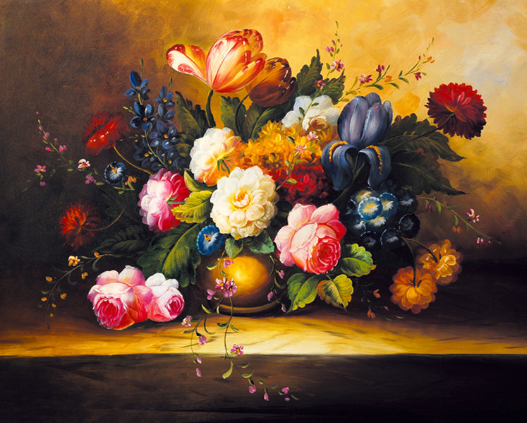 Canvas painting famous classic flower arts