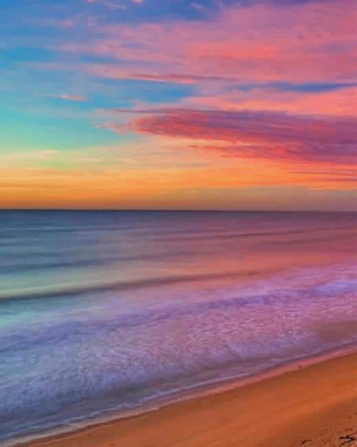 Aesthetic beach sunset