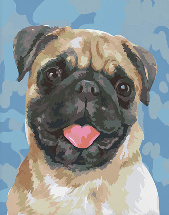 Buy Paint by Numbers Pug, Paint by Number Kit DOG for Adults With Frame,  Painting Kit for Teens Online in India 