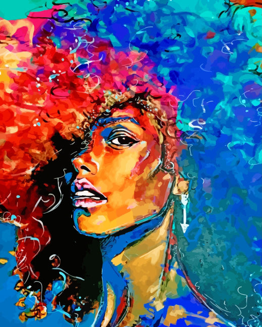 Afro colorful girl