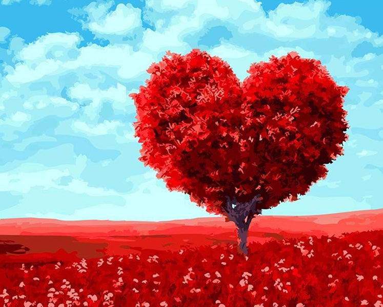 Heart Shaped Tree Painting