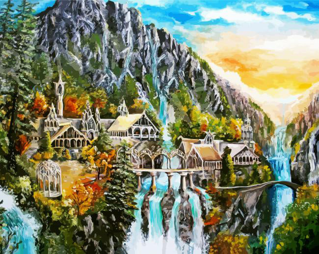 Hobbit House - Paint By Numbers - Paint by numbers for adult