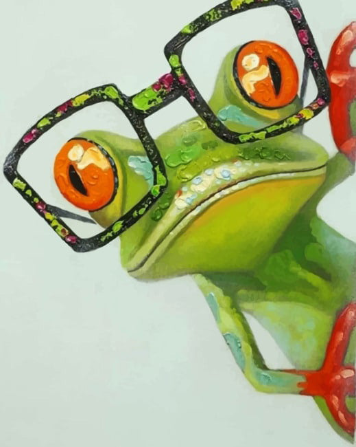 Frog with big glasses
