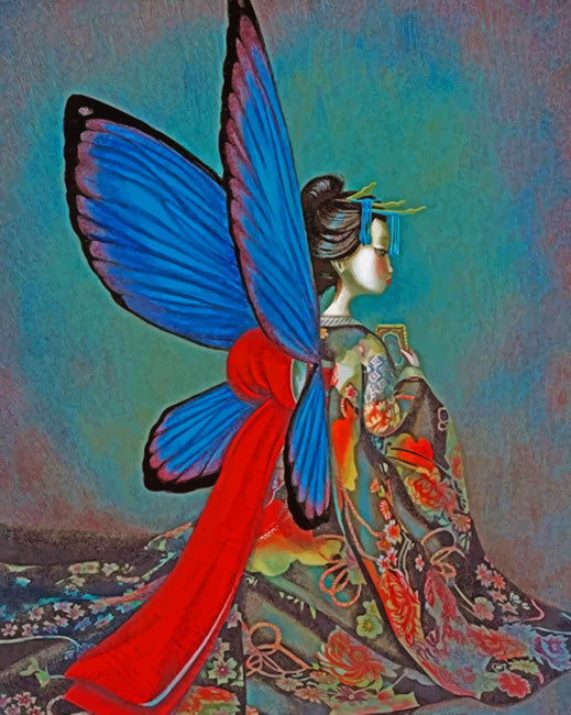 Butterfly asian woman