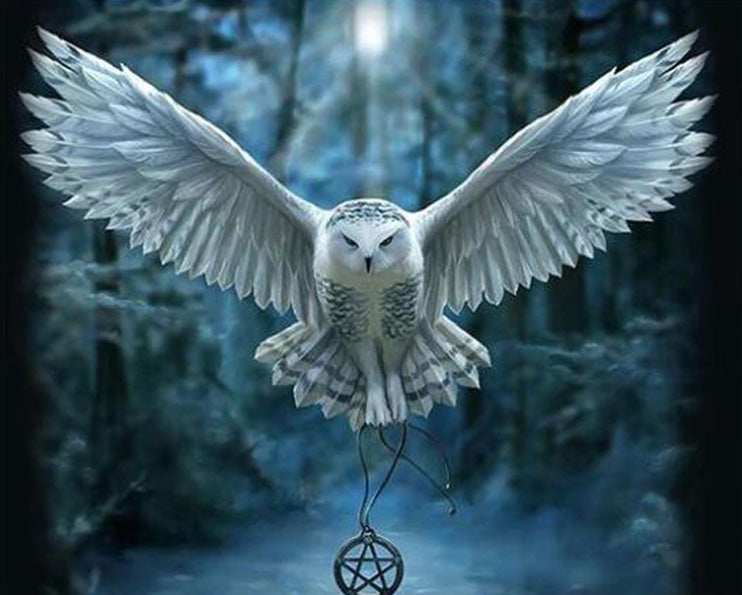 White Flying Owl