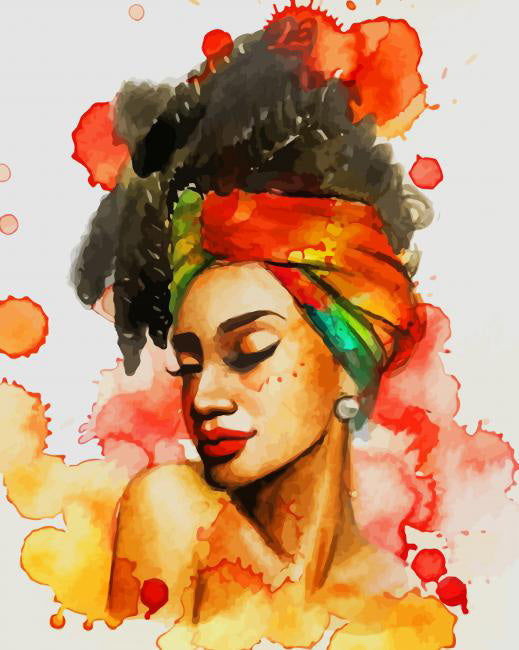 Black woman watercolor