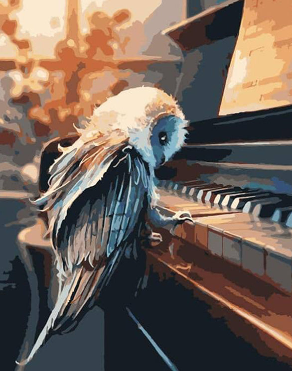 Owl on piano