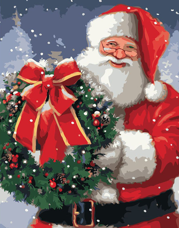 Happy Santa Claus - Christmas Paint by Numbers