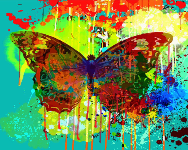 Abstract splash butterfly