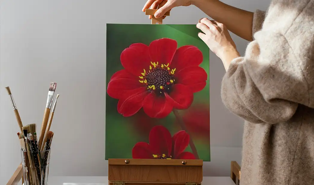 Wonderful Red Flowers painting