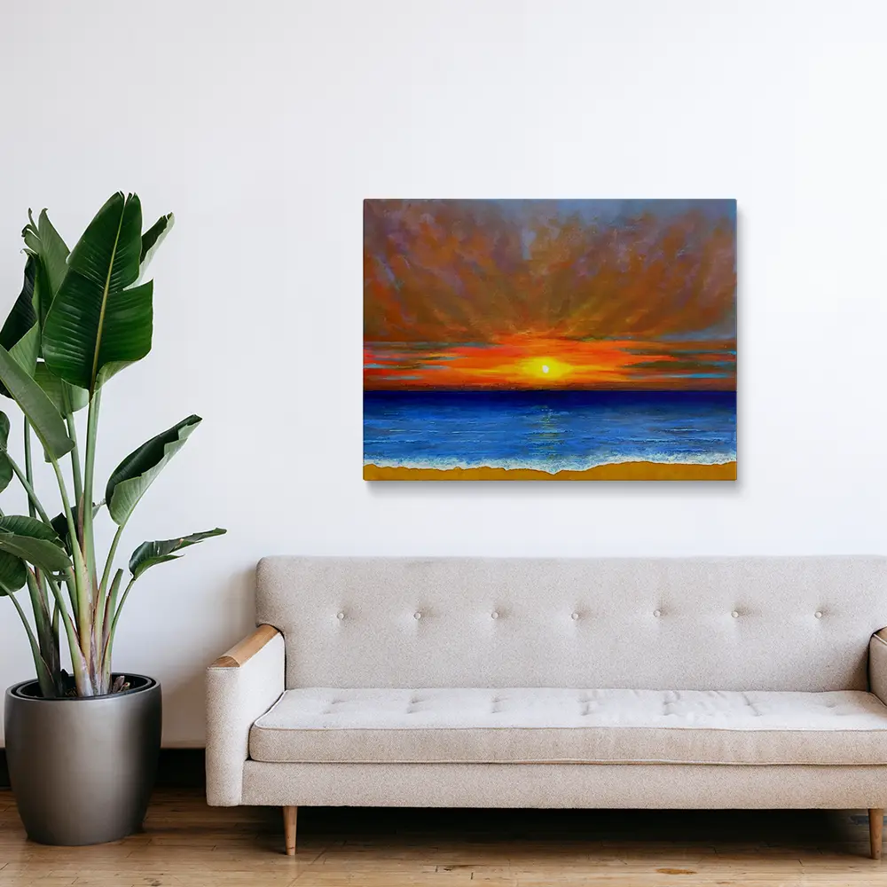 Acrylic painting sunset