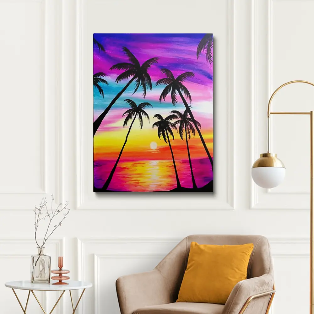 Palm Tree Painting | Art Of Paint By Numbers