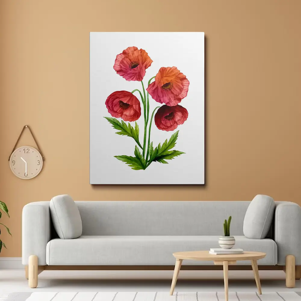 Poppy Painting | Art Of Paint By Numbers