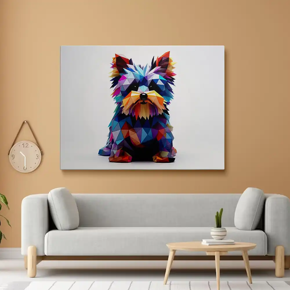 Colorful dog painting
