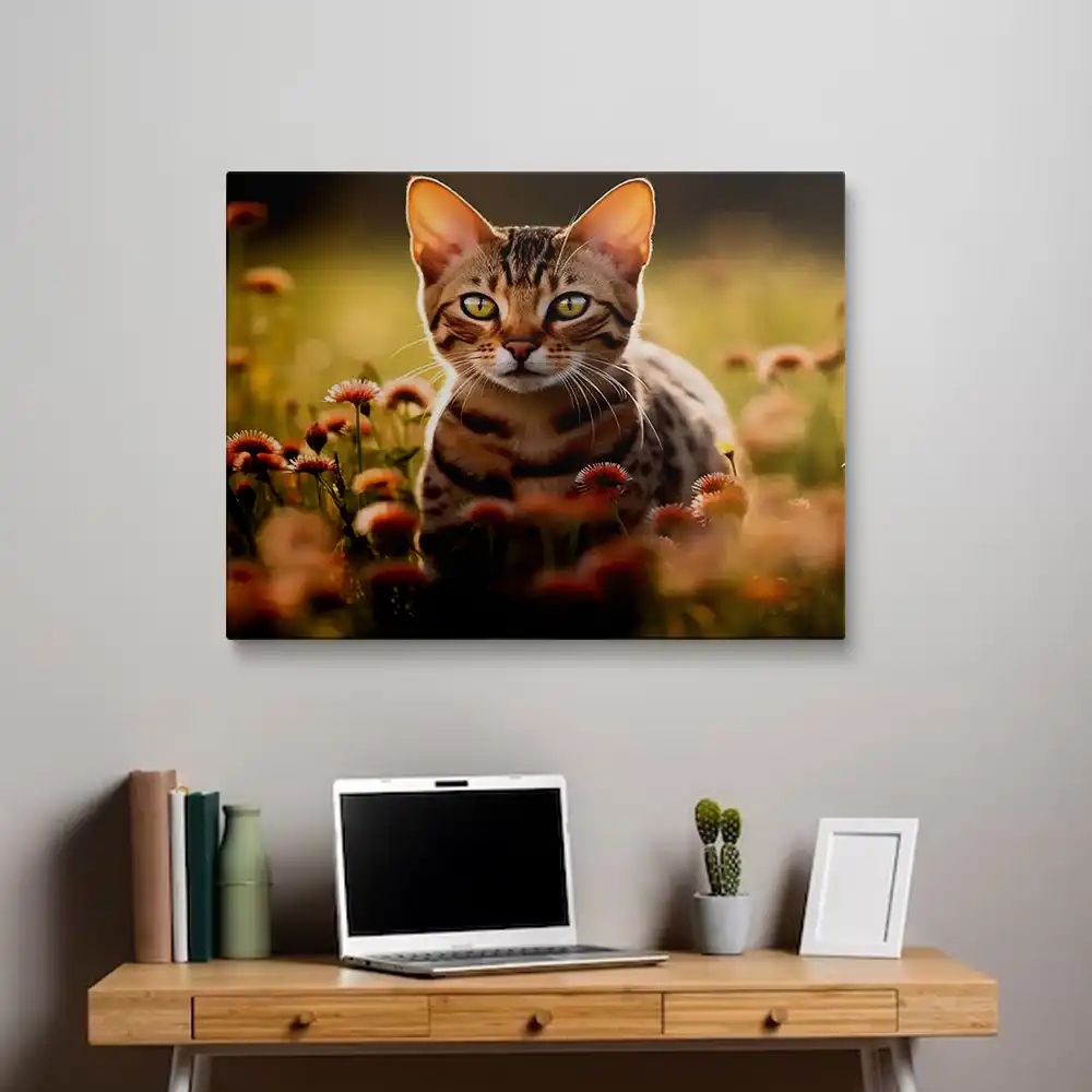 Cute cat painting