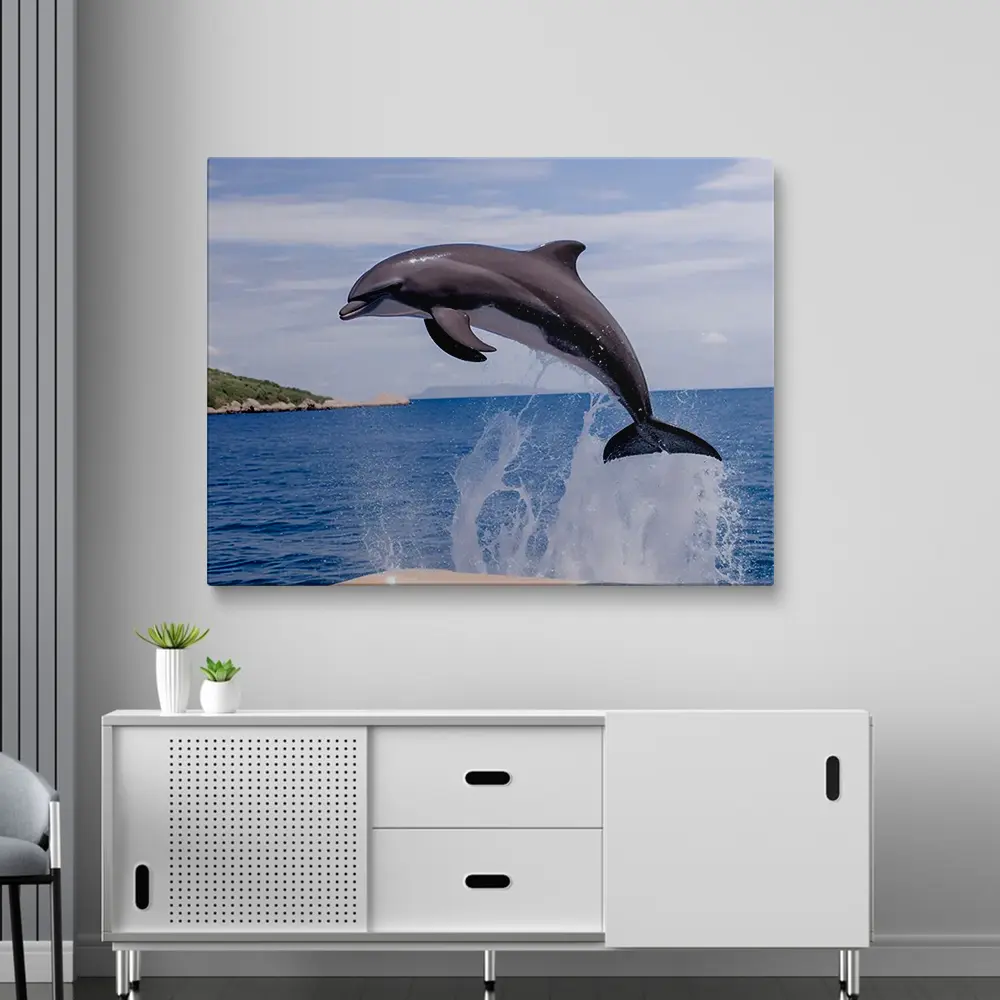 Painting a dolphin