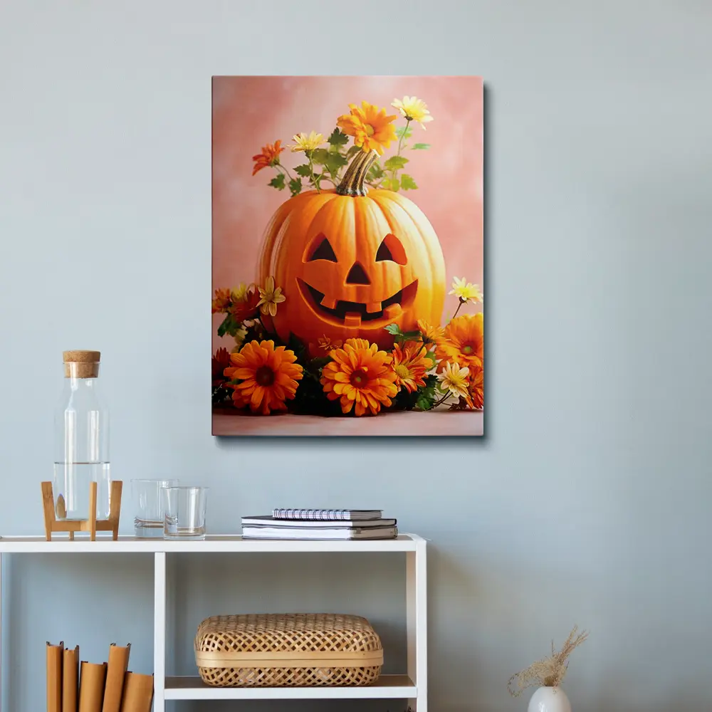 Vampire pumpkin painting