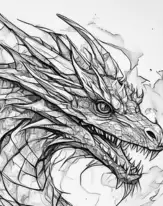 draw dragon head​