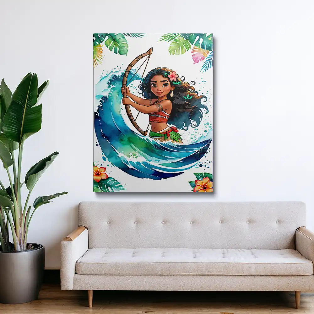 3 Watercolor painting of moana