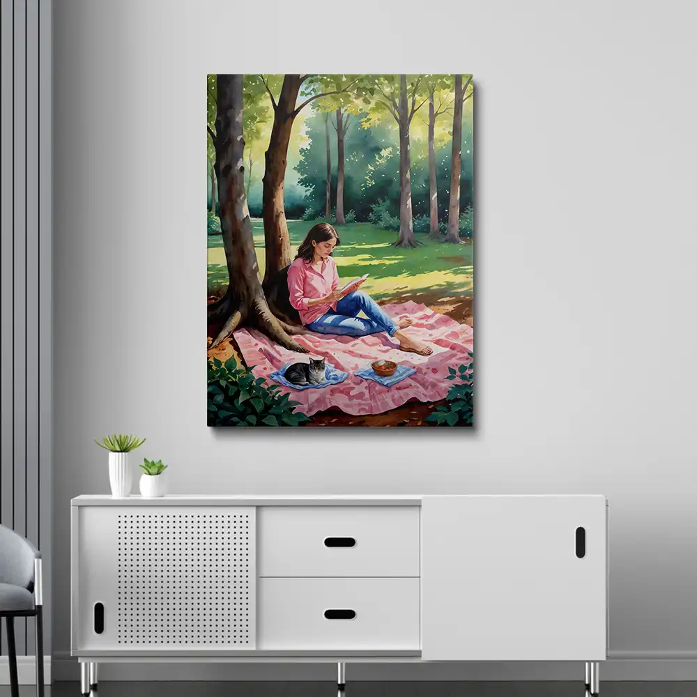 3 Girl lost in a book