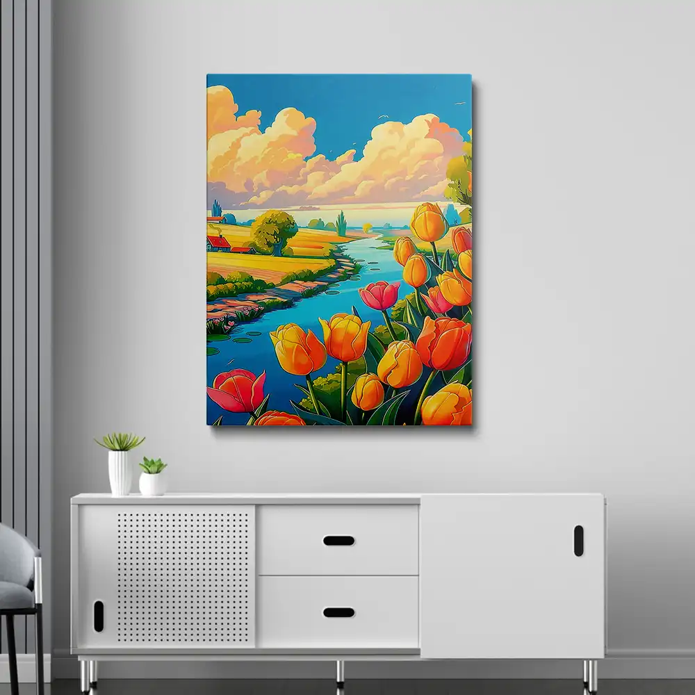 3 Flower landscape painting