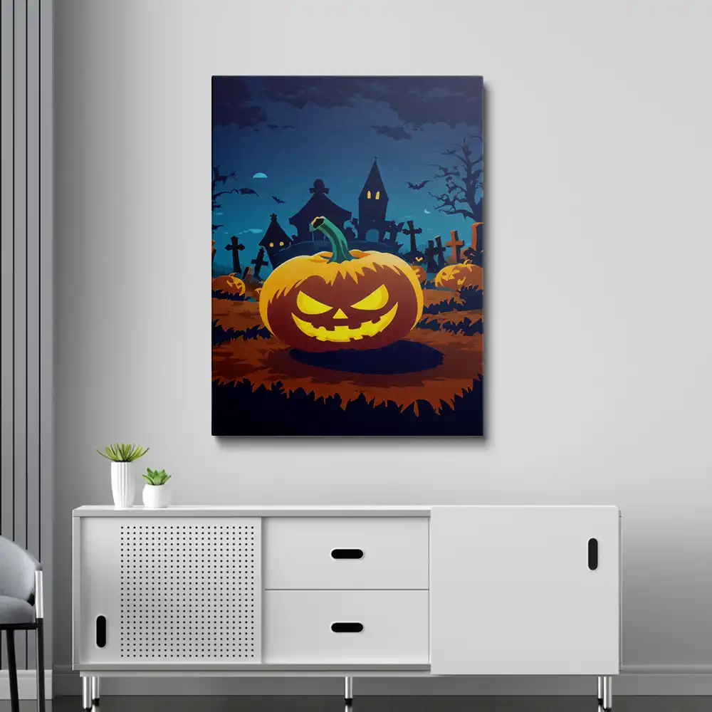 Creepy Cemetery Painting Art Of Paint By Numbers