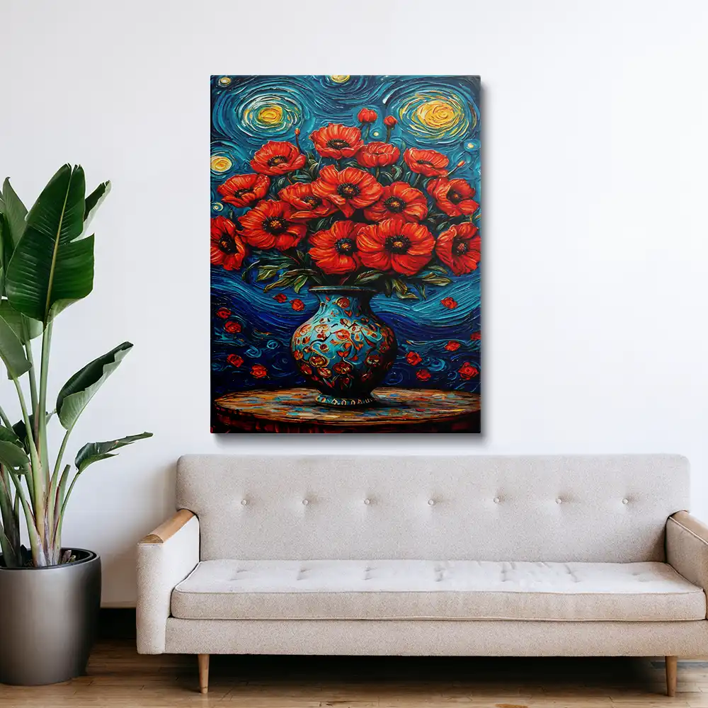 3 Starry vase painting