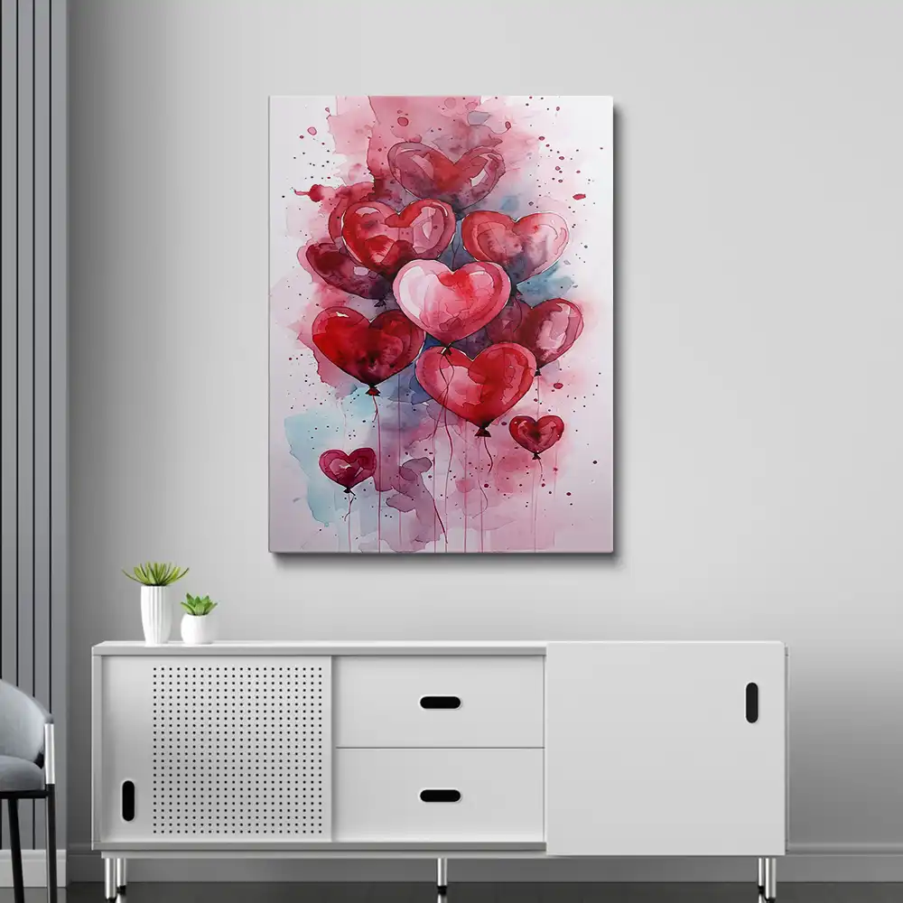 3 Heart shaped balloons