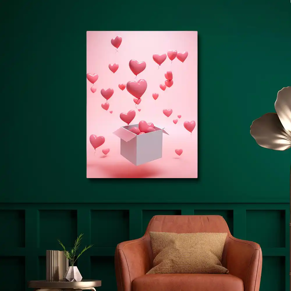 3 Beautiful pink hearts