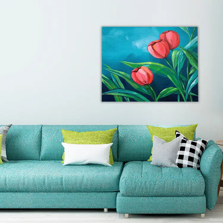 Abstract tulip painting
