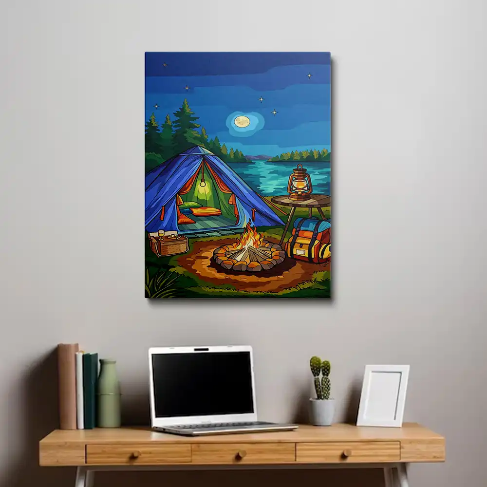 3 Cozy camping by the bonfire