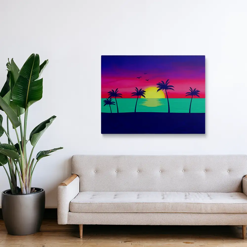 Palm trees sunset