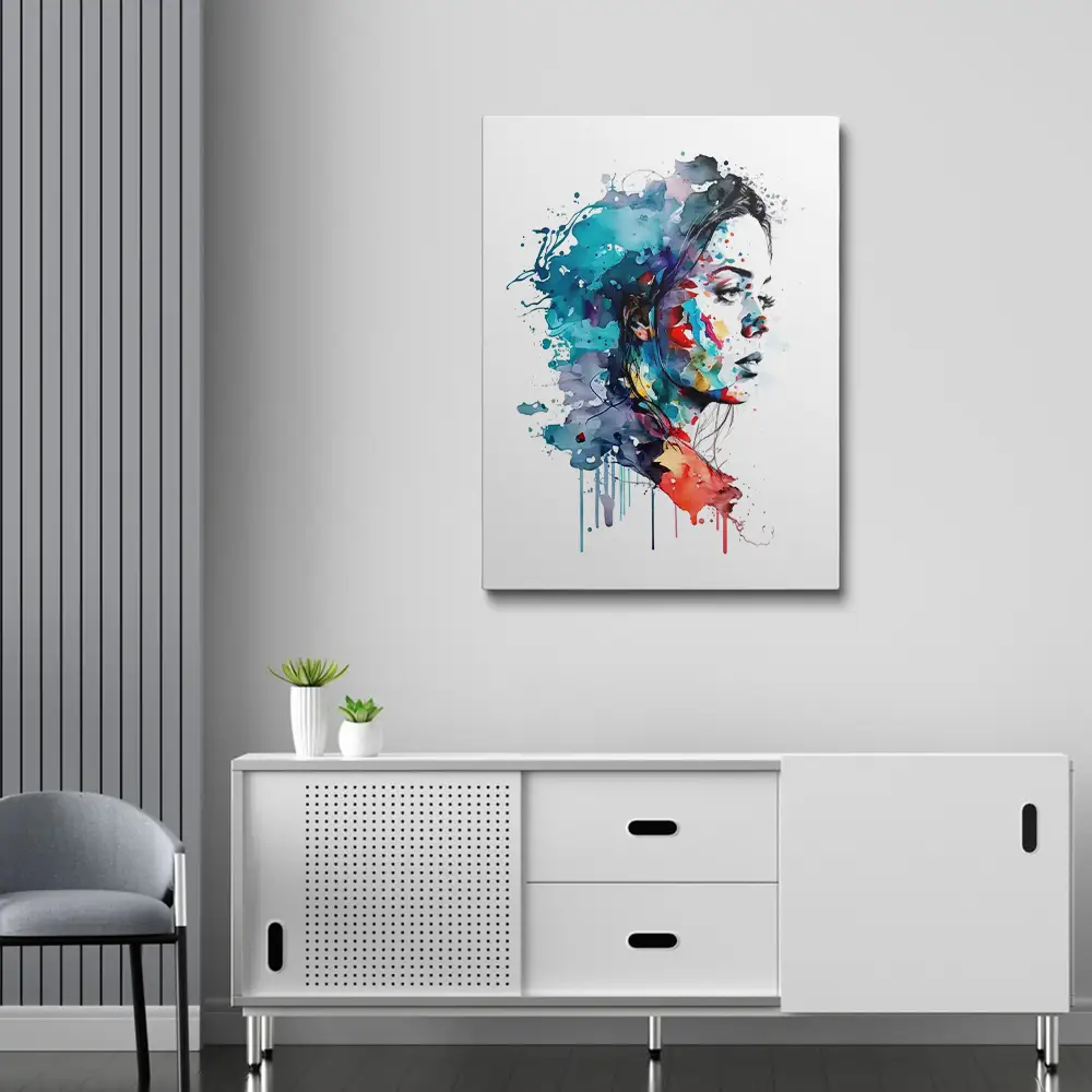 Colorful abstract woman