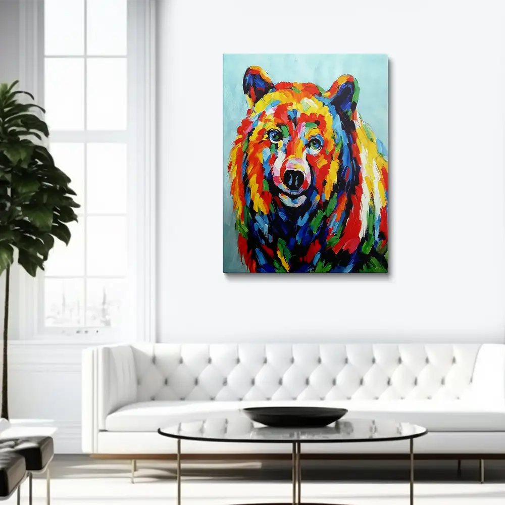 Abstract bear painting