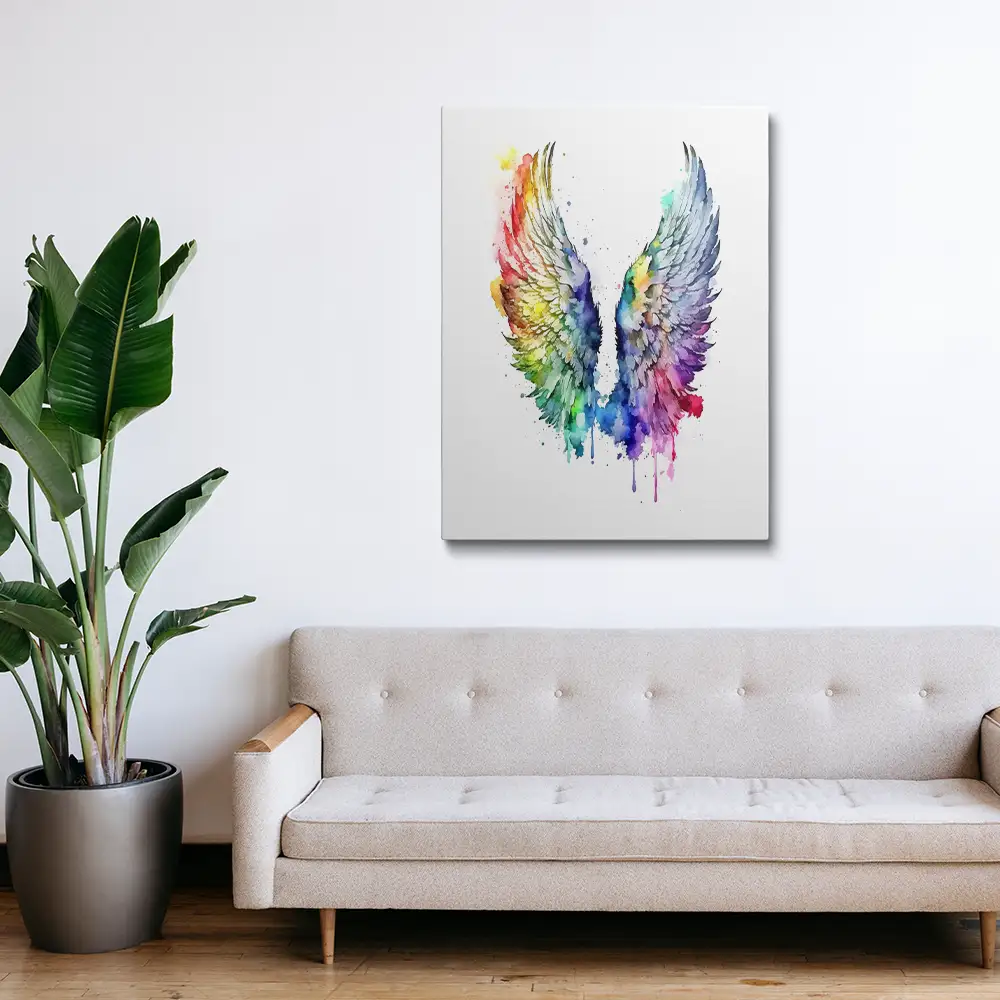 Abstract angel painting
