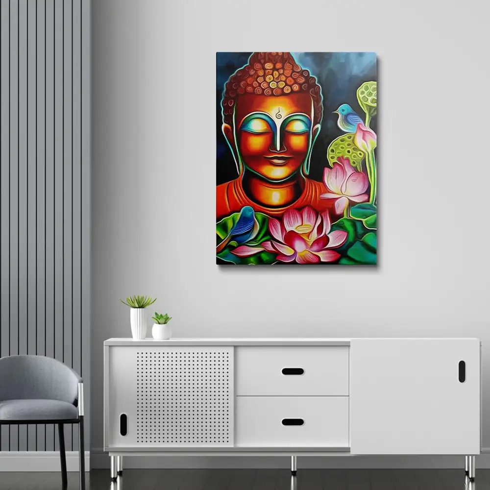 Abstract buddha painting