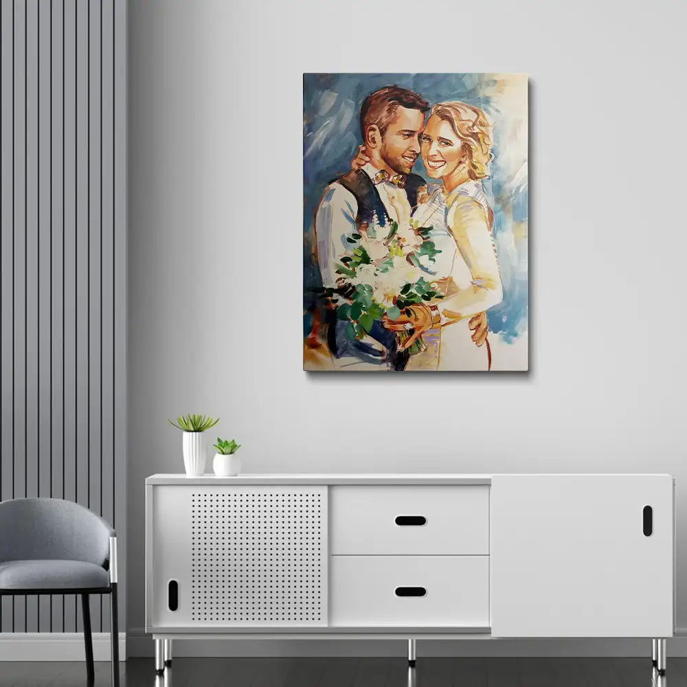 Abstract wedding painting