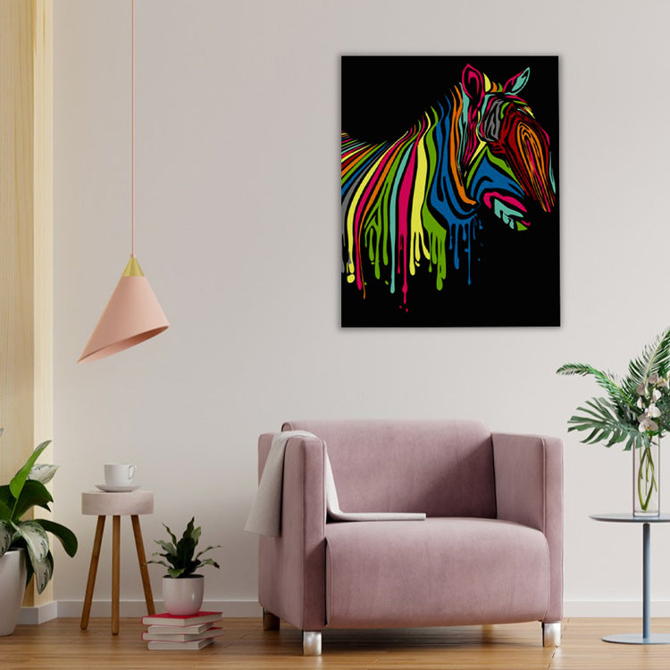 Abstract colorful zebra
